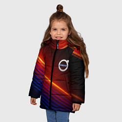 Куртка зимняя для девочки Volvo neon gradient auto, цвет: 3D-светло-серый — фото 2