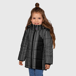 Куртка зимняя для девочки Visual zebra stripes, цвет: 3D-красный — фото 2