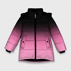 Зимняя куртка для девочки Черно-розовый градиент