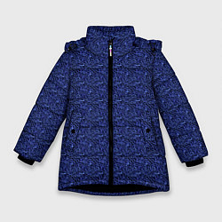 Зимняя куртка для девочки Ажурный синий