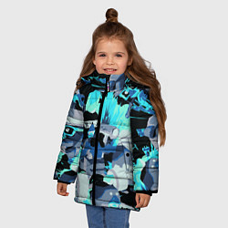 Куртка зимняя для девочки Chicken Gun разборка, цвет: 3D-черный — фото 2