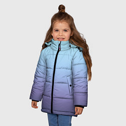 Куртка зимняя для девочки Градиент фиолетово голубой, цвет: 3D-красный — фото 2