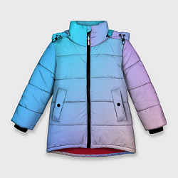 Куртка зимняя для девочки Мягкий разноцветный градиент, цвет: 3D-красный