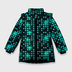 Куртка зимняя для девочки Неоновый светящийся, цвет: 3D-черный