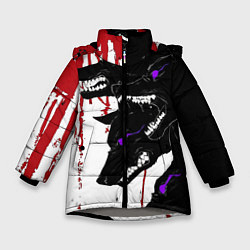 Куртка зимняя для девочки Стая на охоте, цвет: 3D-светло-серый