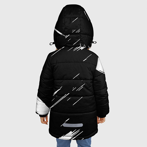 Зимняя куртка для девочки Roblox текстура краски / 3D-Светло-серый – фото 4
