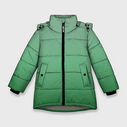 Зимняя куртка для девочки Градиент приглушённый зелёный