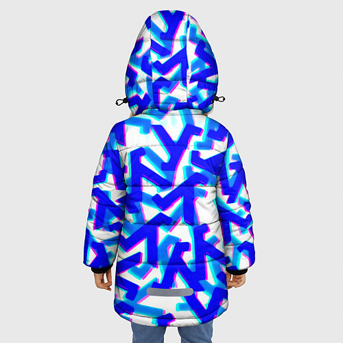 Зимняя куртка для девочки Half life black mesa steel logo / 3D-Светло-серый – фото 4