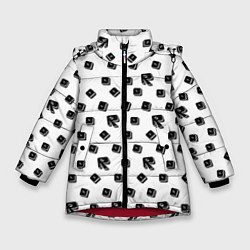 Куртка зимняя для девочки Roblox pattern, цвет: 3D-красный