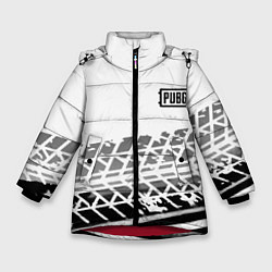 Куртка зимняя для девочки PUBG online game, цвет: 3D-красный