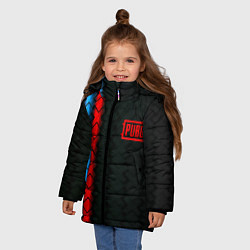 Куртка зимняя для девочки ПАБГ игровая коллекция, цвет: 3D-красный — фото 2
