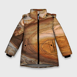 Куртка зимняя для девочки Волны Юпитера - star dust, цвет: 3D-светло-серый