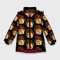 Куртка зимняя для девочки Игра Роблокс, цвет: 3D-красный