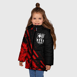 Куртка зимняя для девочки Barcelona sport grunge, цвет: 3D-красный — фото 2