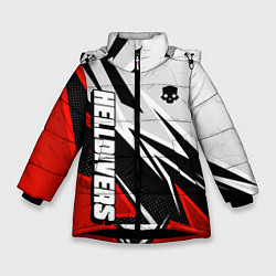 Зимняя куртка для девочки Helldivers 2: White x Red
