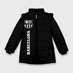 Куртка зимняя для девочки Barcelona sport на темном фоне по-вертикали, цвет: 3D-черный