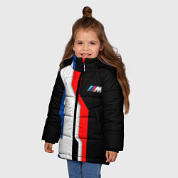 Куртка зимняя для девочки BMW - униформа, цвет: 3D-светло-серый — фото 2