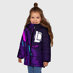 Куртка зимняя для девочки League of Legends neon gaming, цвет: 3D-черный — фото 2