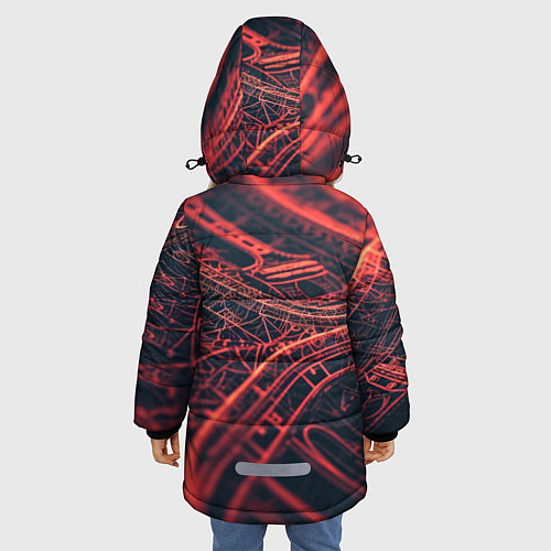 Зимняя куртка для девочки Раскаленные нити / 3D-Светло-серый – фото 4