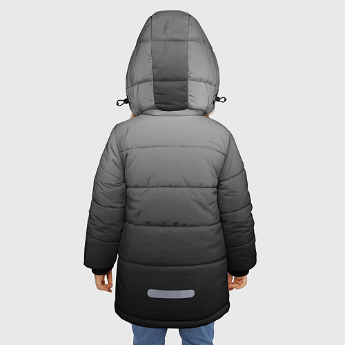 Зимняя куртка для девочки От серого к черному оттенки серого / 3D-Светло-серый – фото 4