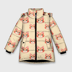 Зимняя куртка для девочки Рыжие котята