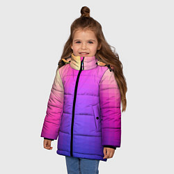 Куртка зимняя для девочки Gradient 8-bit, цвет: 3D-светло-серый — фото 2