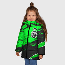 Куртка зимняя для девочки Real Madrid sport green, цвет: 3D-черный — фото 2