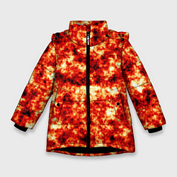 Куртка зимняя для девочки Vulcan lava texture, цвет: 3D-черный