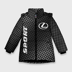 Куртка зимняя для девочки Lexus sport carbon, цвет: 3D-черный