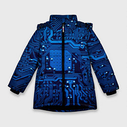 Куртка зимняя для девочки Текстолит, цвет: 3D-черный