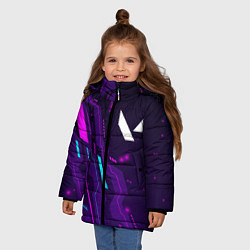 Куртка зимняя для девочки Valorant neon gaming, цвет: 3D-черный — фото 2