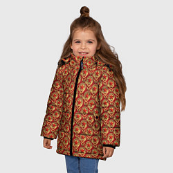 Куртка зимняя для девочки Звезды в стиле СССР, цвет: 3D-светло-серый — фото 2