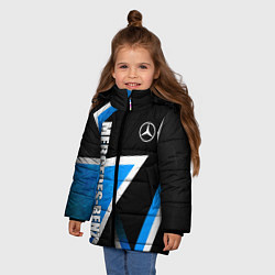 Куртка зимняя для девочки Mercedes - blue metal, цвет: 3D-красный — фото 2