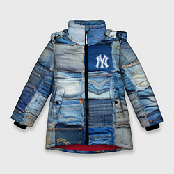 Зимняя куртка для девочки Patchwork - New York yankees baseball team