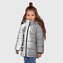 Куртка зимняя для девочки AC Milan sport на светлом фоне по-вертикали, цвет: 3D-черный — фото 2