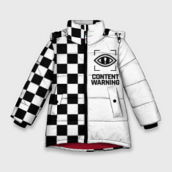 Зимняя куртка для девочки Content Warning шашечки