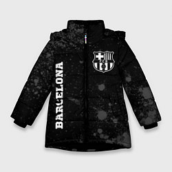 Куртка зимняя для девочки Barcelona sport на темном фоне вертикально, цвет: 3D-черный
