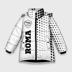 Куртка зимняя для девочки Roma sport на светлом фоне по-вертикали, цвет: 3D-черный