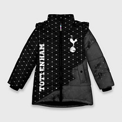 Куртка зимняя для девочки Tottenham sport на темном фоне вертикально, цвет: 3D-черный