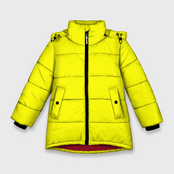 Куртка зимняя для девочки Яркий желтый, цвет: 3D-красный