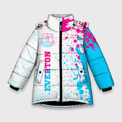 Куртка зимняя для девочки Everton neon gradient style по-вертикали, цвет: 3D-черный