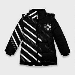 Куртка зимняя для девочки Borussia sport fc, цвет: 3D-черный