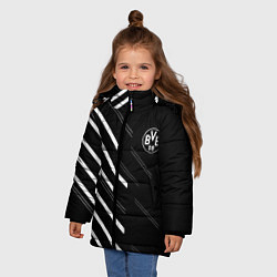 Куртка зимняя для девочки Borussia sport fc, цвет: 3D-светло-серый — фото 2