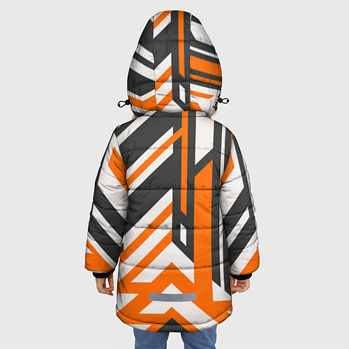 Зимняя куртка для девочки Standoff 2 geometry / 3D-Светло-серый – фото 4