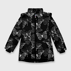 Зимняя куртка для девочки Паттерн бабочки