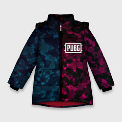 Зимняя куртка для девочки PUBG camo texture