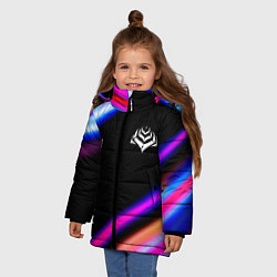 Куртка зимняя для девочки Warframe speed game lights, цвет: 3D-черный — фото 2