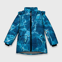 Зимняя куртка для девочки Текстура океана
