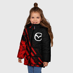 Куртка зимняя для девочки Mazda sport grunge, цвет: 3D-красный — фото 2