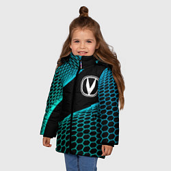 Куртка зимняя для девочки Changan electro hexagon, цвет: 3D-черный — фото 2